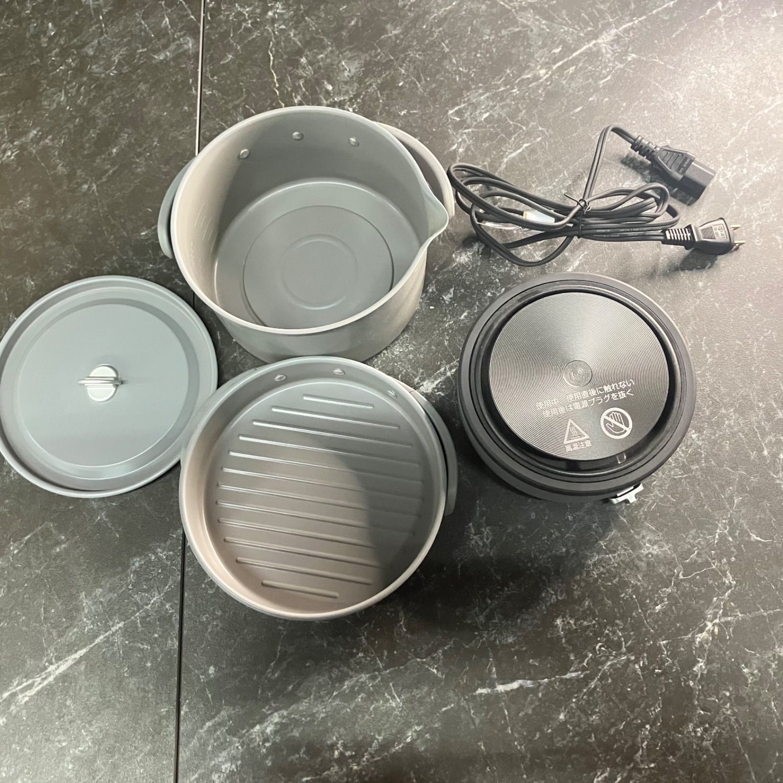 GI2【品】YAMAZEN 山善 acorde 高品質 クッキングポット&プレート GGC