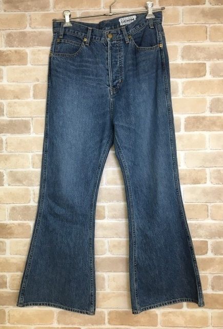 【中古】日本製 HOLIDAY ﾎﾘﾃﾞｲ HIGH WAIST BELL-BOTTOM DENIM PANTS ﾃﾞﾆﾑ ﾌﾚｱ 22202925 岡山 ｲﾝﾃﾞｨｺﾞ 4 33846918