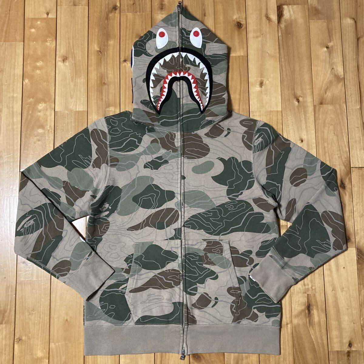 A・BATHING APE リフレクターシャークフーディジャケット シルバー