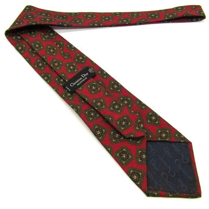 クリスチャンディオール ブランド ネクタイ シルク 総柄 PO メンズ