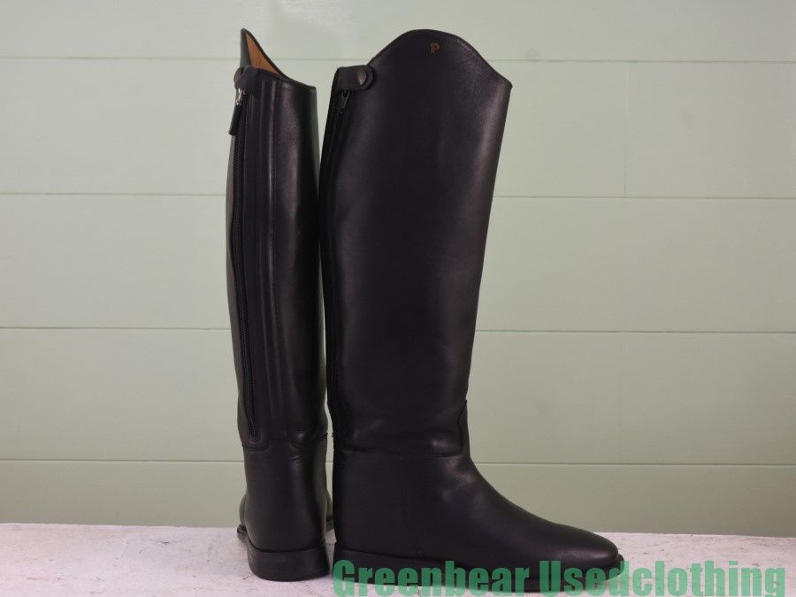 Y470 ビンテージ PETRIE ジョッキーブーツ 黒 レディース 38.5 24cm