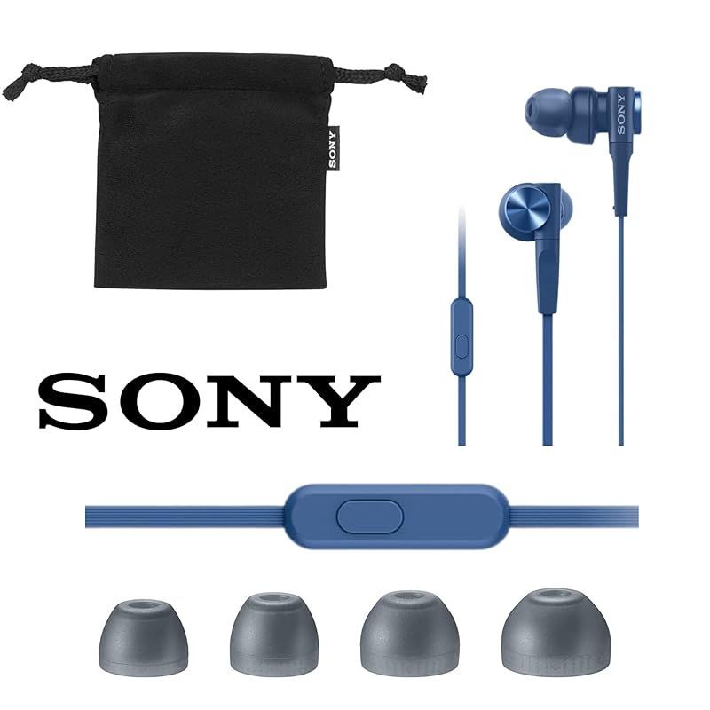 ソニーSONYイヤホンMDR-XB50-L カナル型ブルー