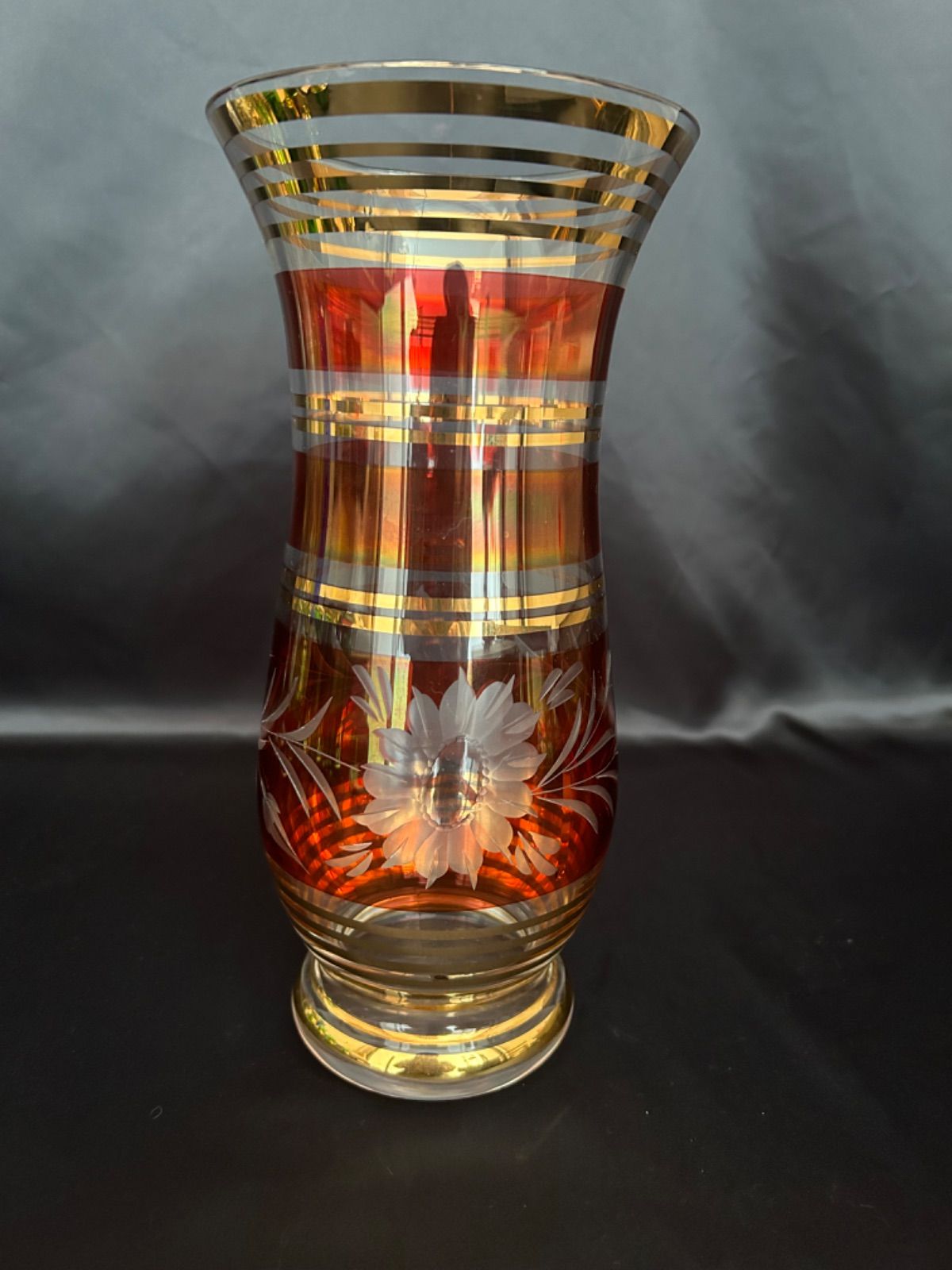 BOHEMIA ボヘミアガラス ボヘミアグラス 花瓶 花器 ボヘミア BOHEMIA 