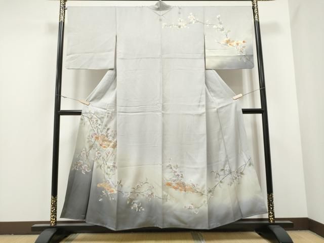 平和屋着物▽訪問着 単衣 霞吉祥文 金銀彩 正絹 逸品 CAAQ0045vf