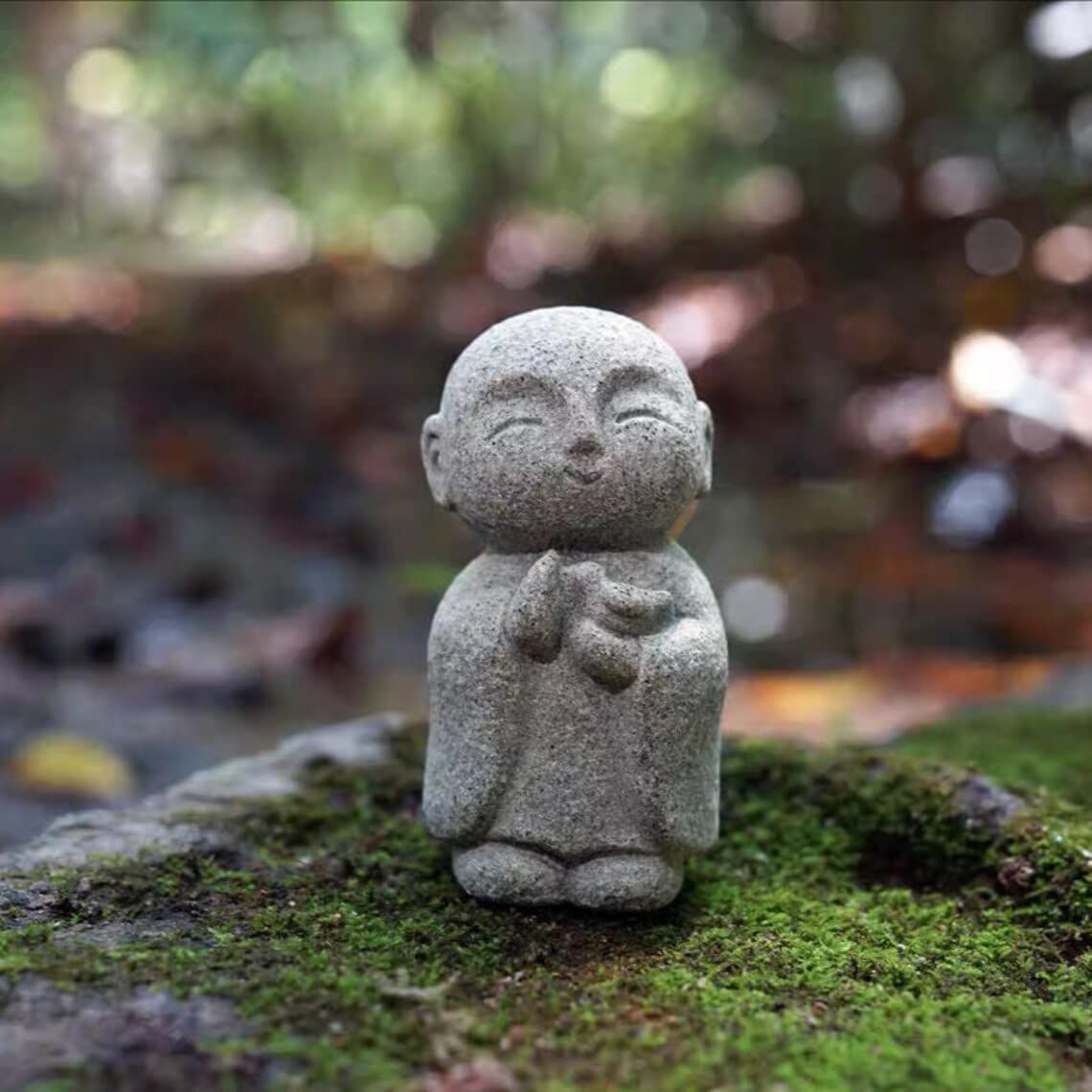 かわいい御影石 幸せ願い縁の良いおきもお 神仏像 お地蔵さんセット