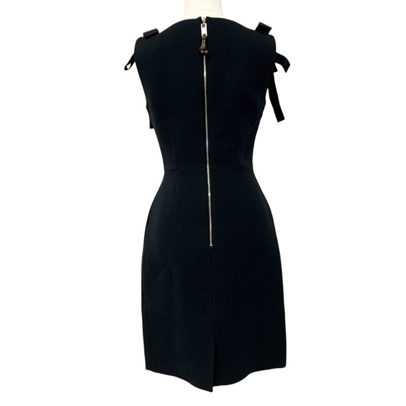 ヴィトン ワンピース ドレス モノグラム ノースリーブ リボン ブラック ヴィトン ワンピース ドレス モノグラム ノースリーブ リボン