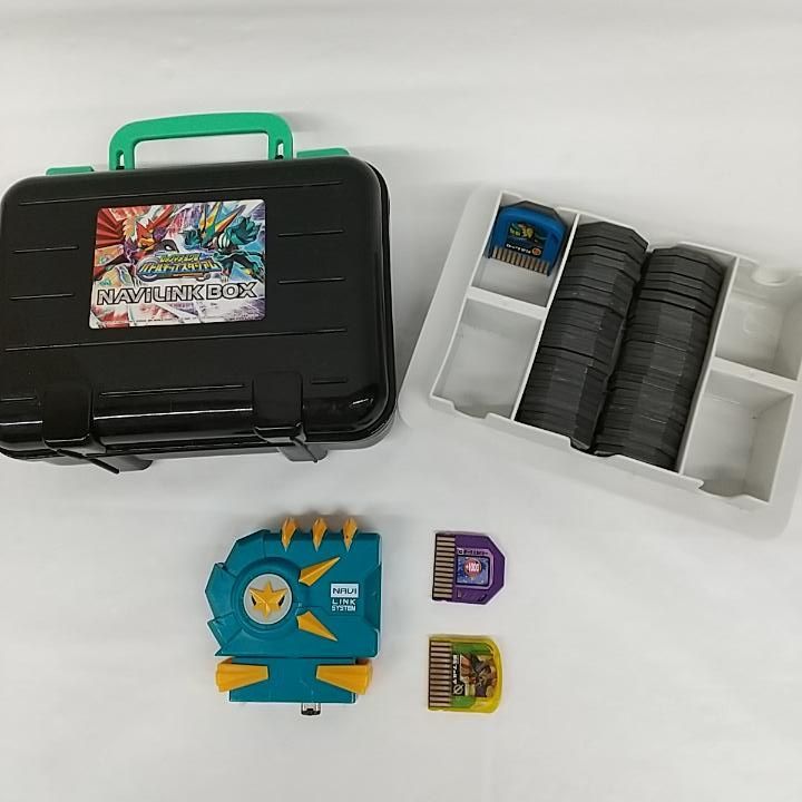 東店24-1545-2506 店舗併売 ロックマンエグゼ ナビリングシステム ビーストリンクゲート ＋ 獣化フォルテ ダークリカバリーチップ 他チップ54枚セット リンクゲート動作 済み チップ動作未 ジャンク