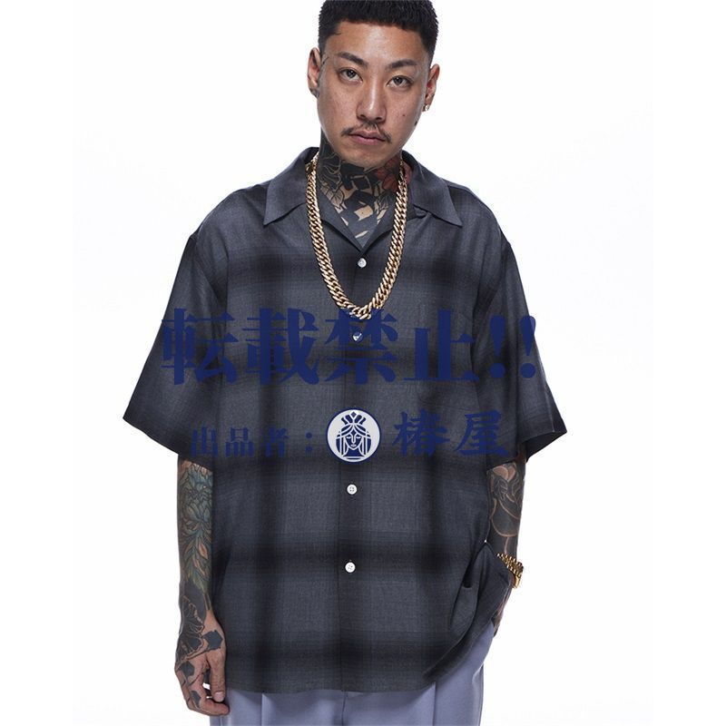 ワコマリア WACO MARIA CHECK OPEN COLLAR SHIRT 半袖のシャツ