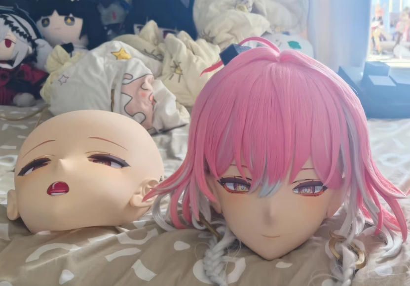 ☆即納 全頭マスク カツラ付き ロック付き NO.301 ドール ヘッド