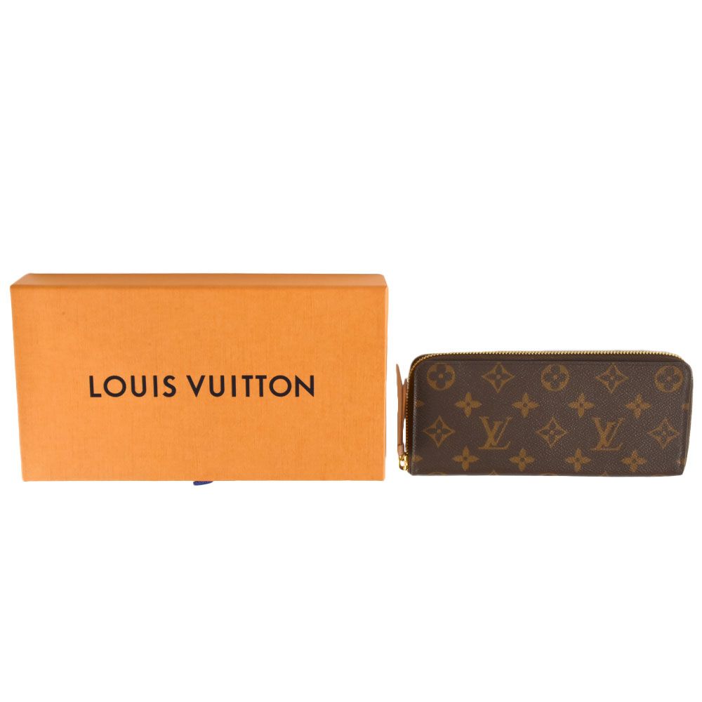 ルイヴィトン LOUIS VUITTON ポルトフォイユクレマンス ラウンドファスナー モノグラム キャンバス M61298 ローズバレリーヌ RFID レディース【中古】