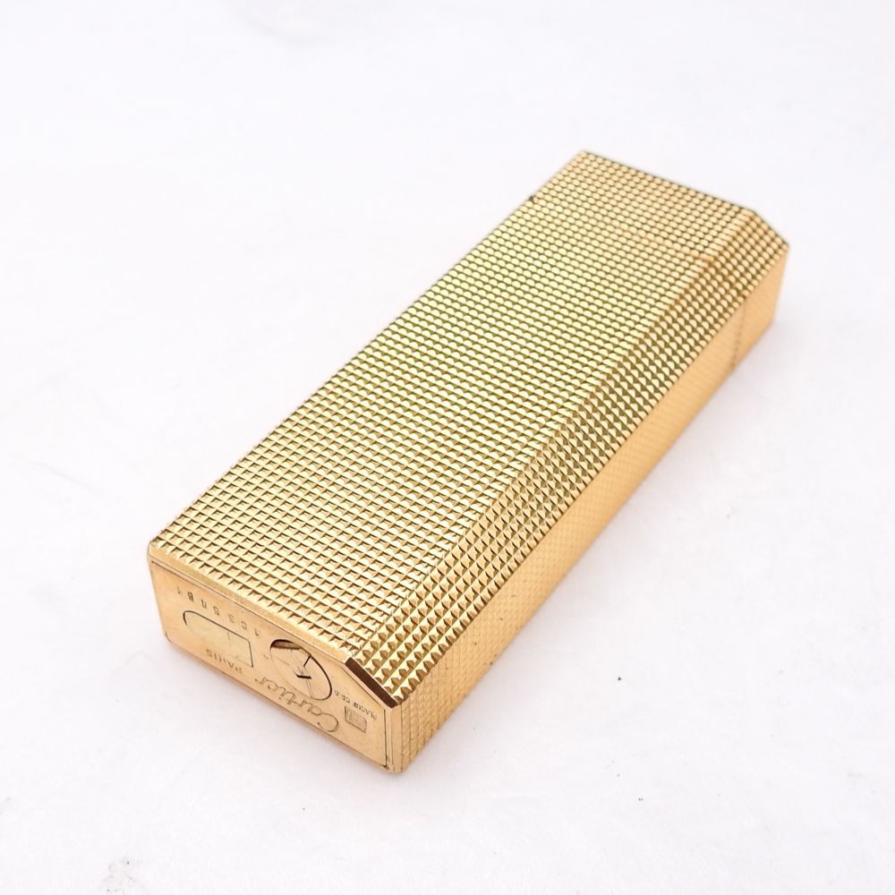 着火未確認】⚠️Cartier カルティエ ガスライター✨ゴールド 柄物