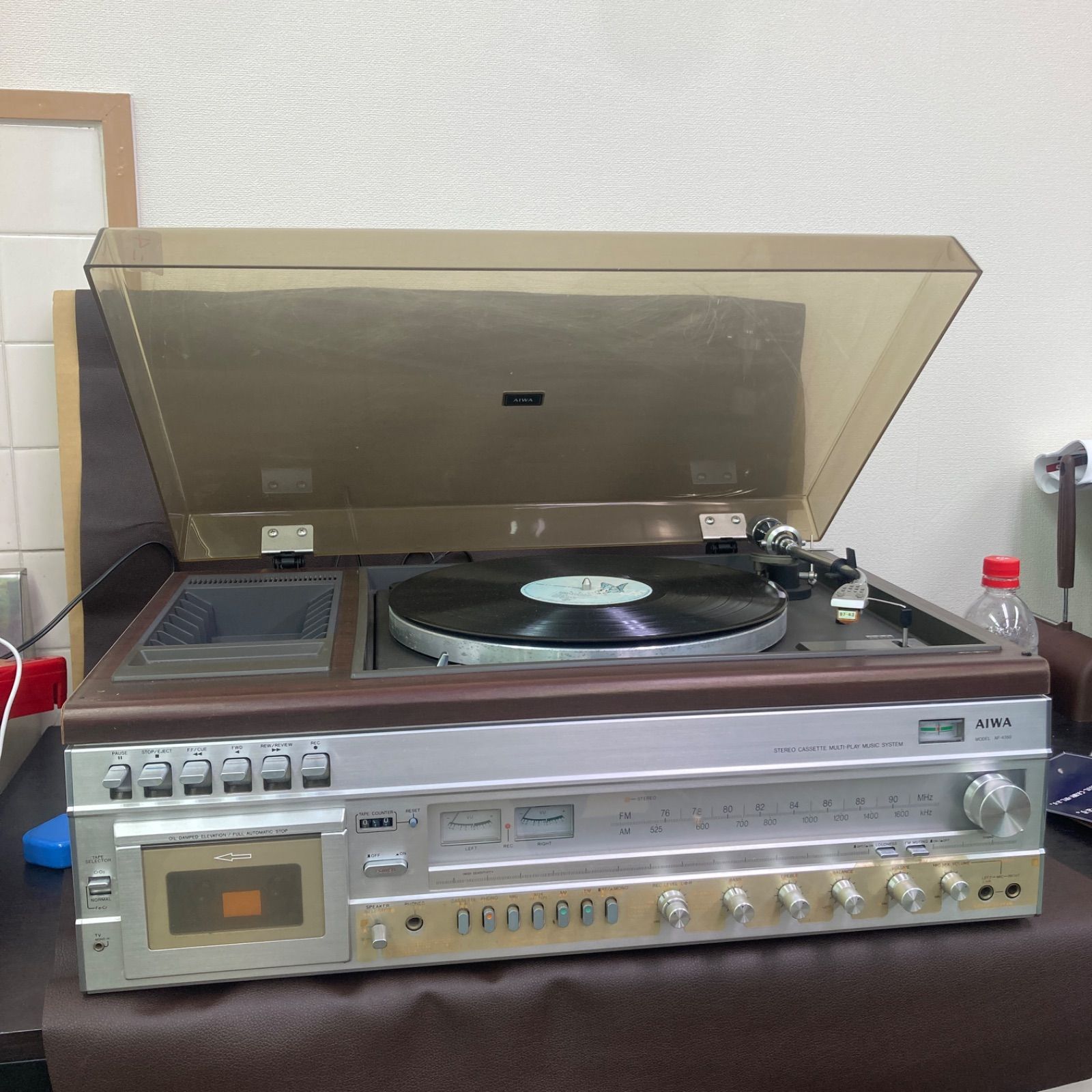 レトロ aiwa レコードプレーヤーステレオミュージックシステム AF-4350