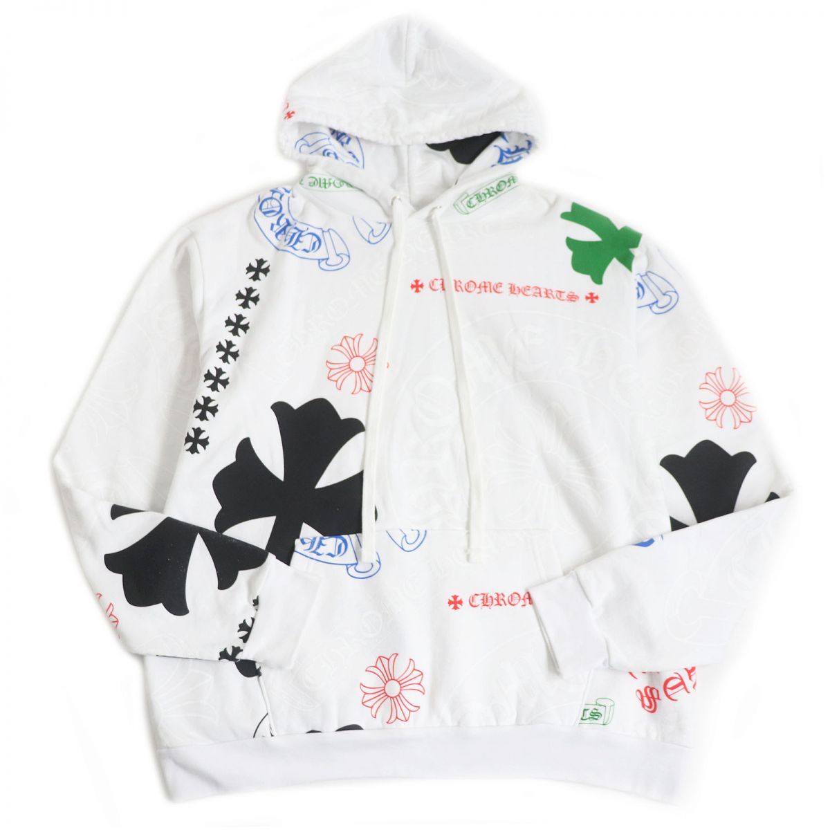 美品□クロムハーツ STENCIL HOODIE ステンシルプリント クロス ホース ...