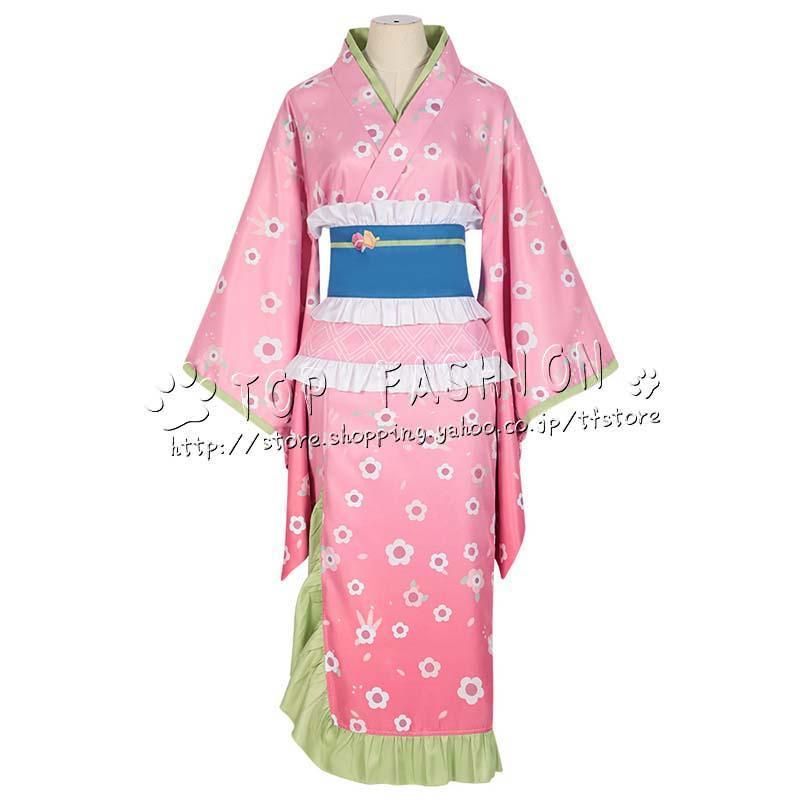 鬼滅の刃 きめつ の やいば 風 甘露寺 蜜璃 かんろじ みつり 着物 コスプレ衣装 コスチューム クリスマス ハロウィン 仮装 BJ0930ML04 ハロウィン