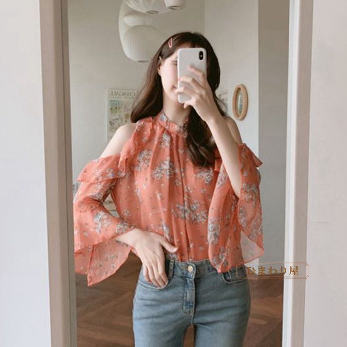 ブラウス レディース 夏 トップス シフォンブラウス 半袖 Tシャツ プリント ゆったり 体型カバー シフォン シャツブラウス 大きいサイズ 夏物 40代 50代 60代 ブラウス レディース 夏 トップス シフォンブラウス 半袖 T