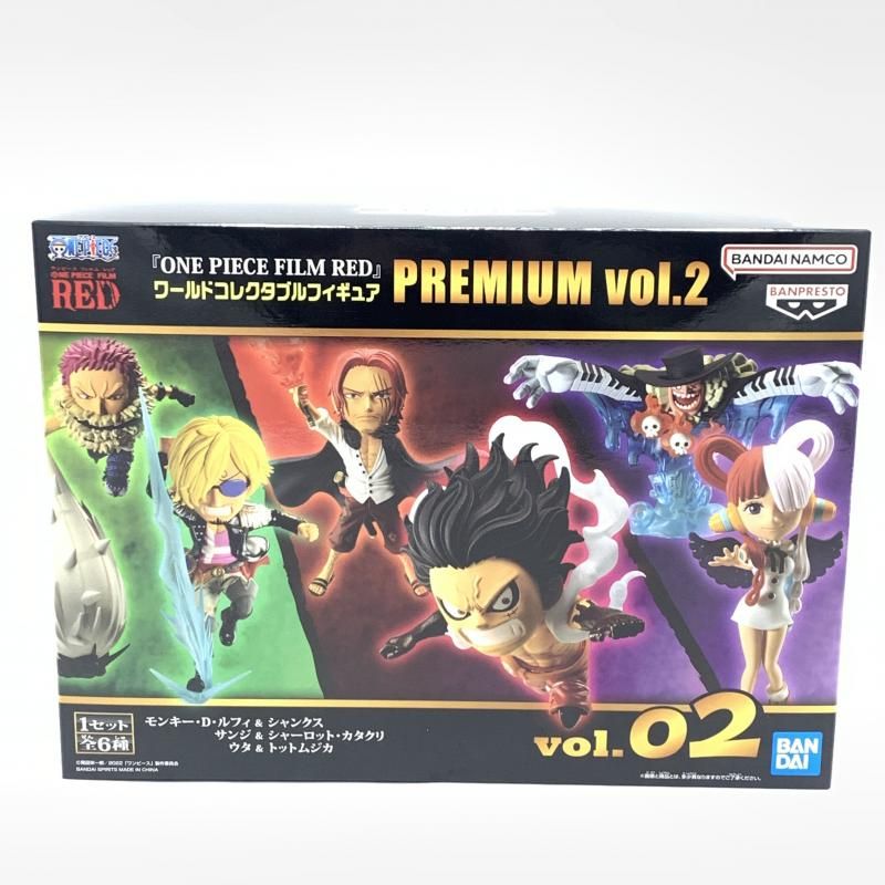 【中古】ワールドコレクタブル PREMIUM Vol.2 シャンクス＆ルフィ＆カタクリ＆サンジ＆ウタ＆トットムジカ(6体セット)[10][240010463897] 中古】ワールドコレクタブル PREMIUM Vol.2 シャンクス＆ルフィ