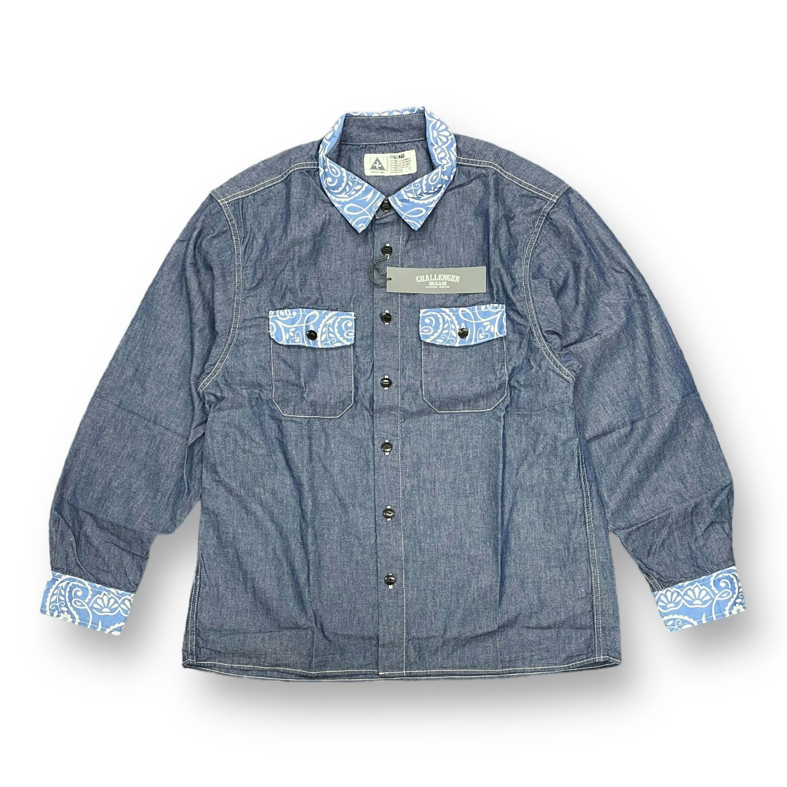 challenger バンダナ シャツ CHALLENGER チャレンジャー シャツ サイズ