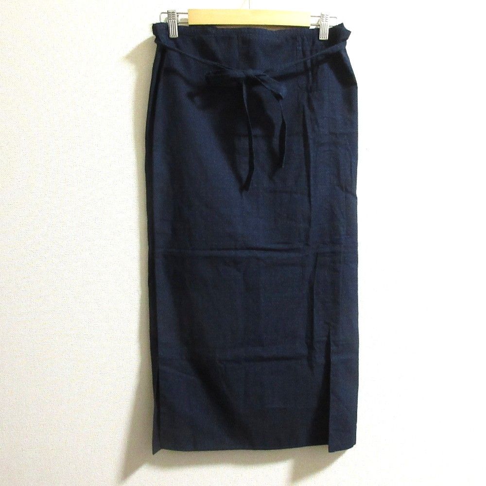 45r 藍染ロングスカート 美品 45R フォーティファイブアール 藍染め ロング タイト