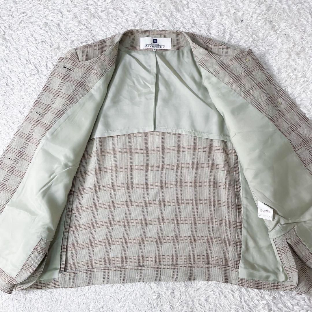GIVENCHY ジバンシー ノーカラージャケット グレンチェック