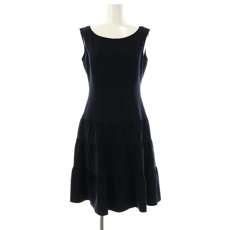 値下げ Rene ルネ ティアードワンピース ルネ Rene ベーシック basic ノースリーブ ティアードワンピース