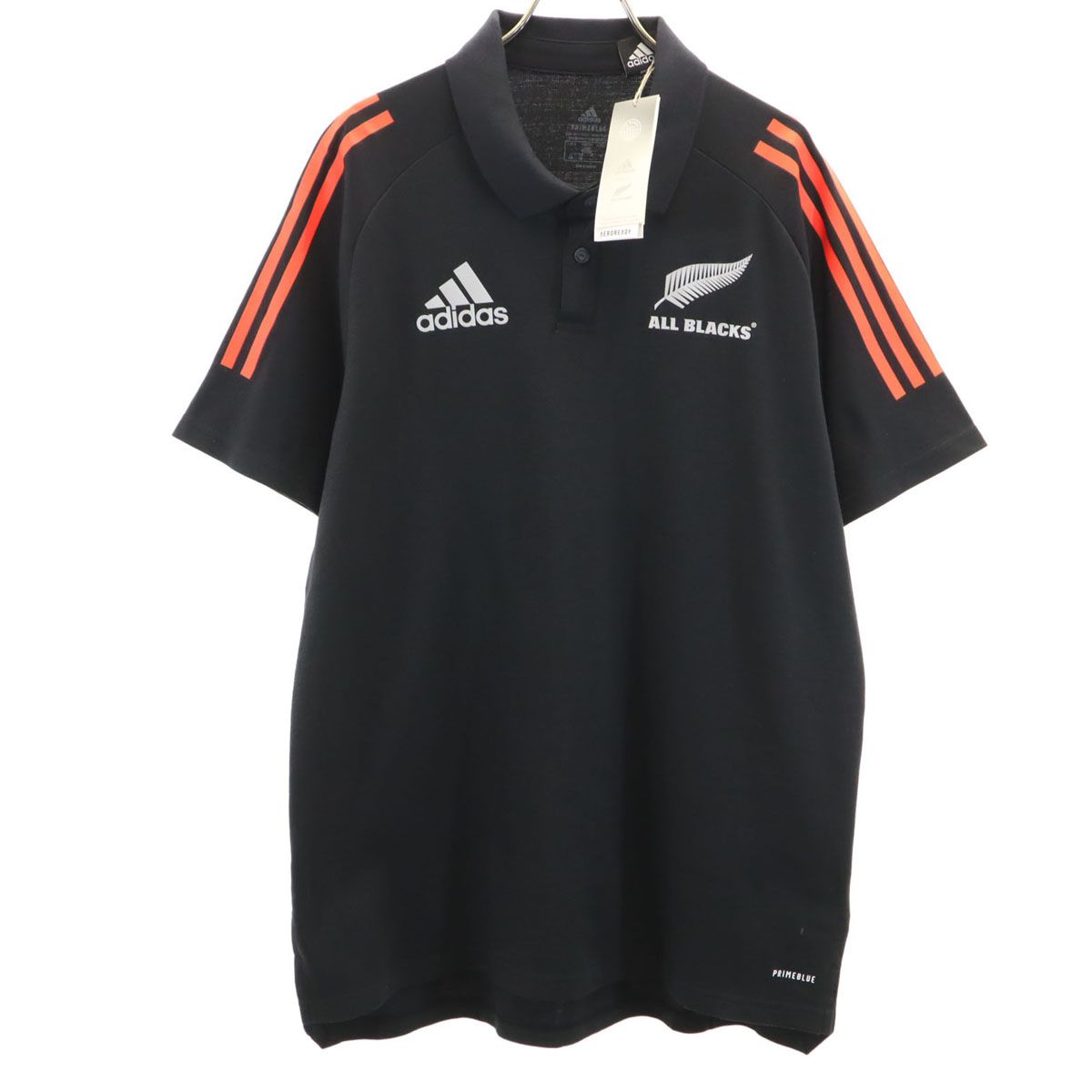 adidas RKUエンブレム ポロシャツ 黒　流通経済大学 adidas（アディダス） （メンズ）半袖ポロシャツ メンズ トレイン