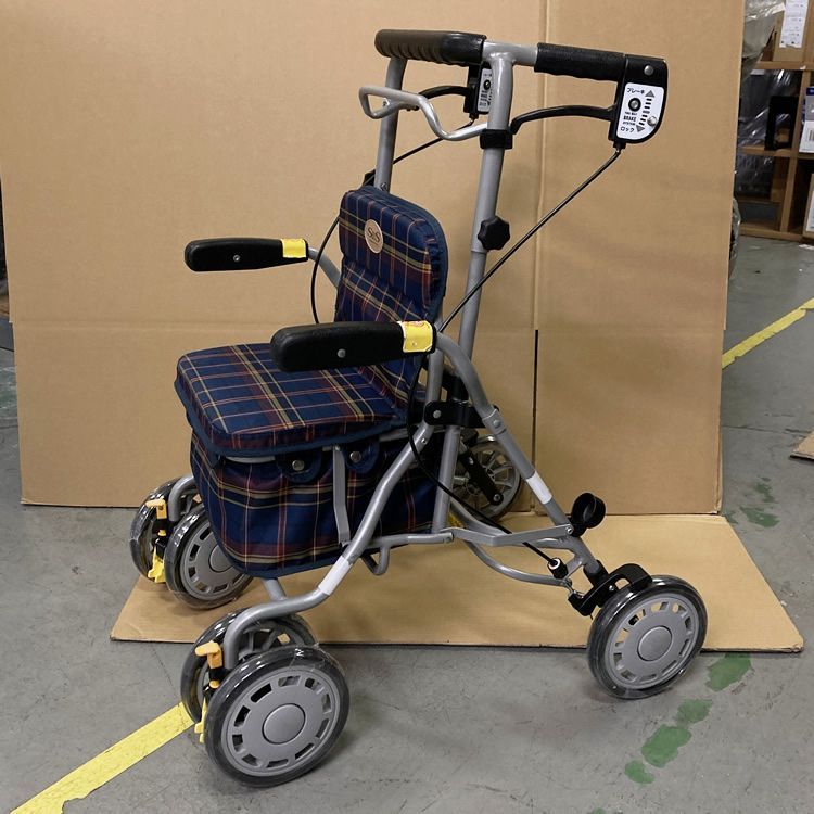 中古】S-12 島製作所 中古歩行車 シンフォニーラクーン 格子NB