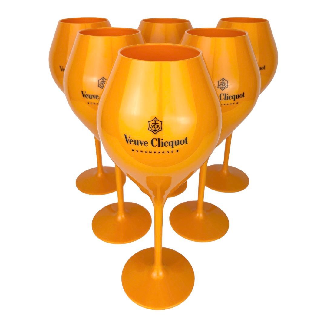 ヴーヴグリコ グラス 6脚 Veuve Clicquot1回しか使ってません - 食器