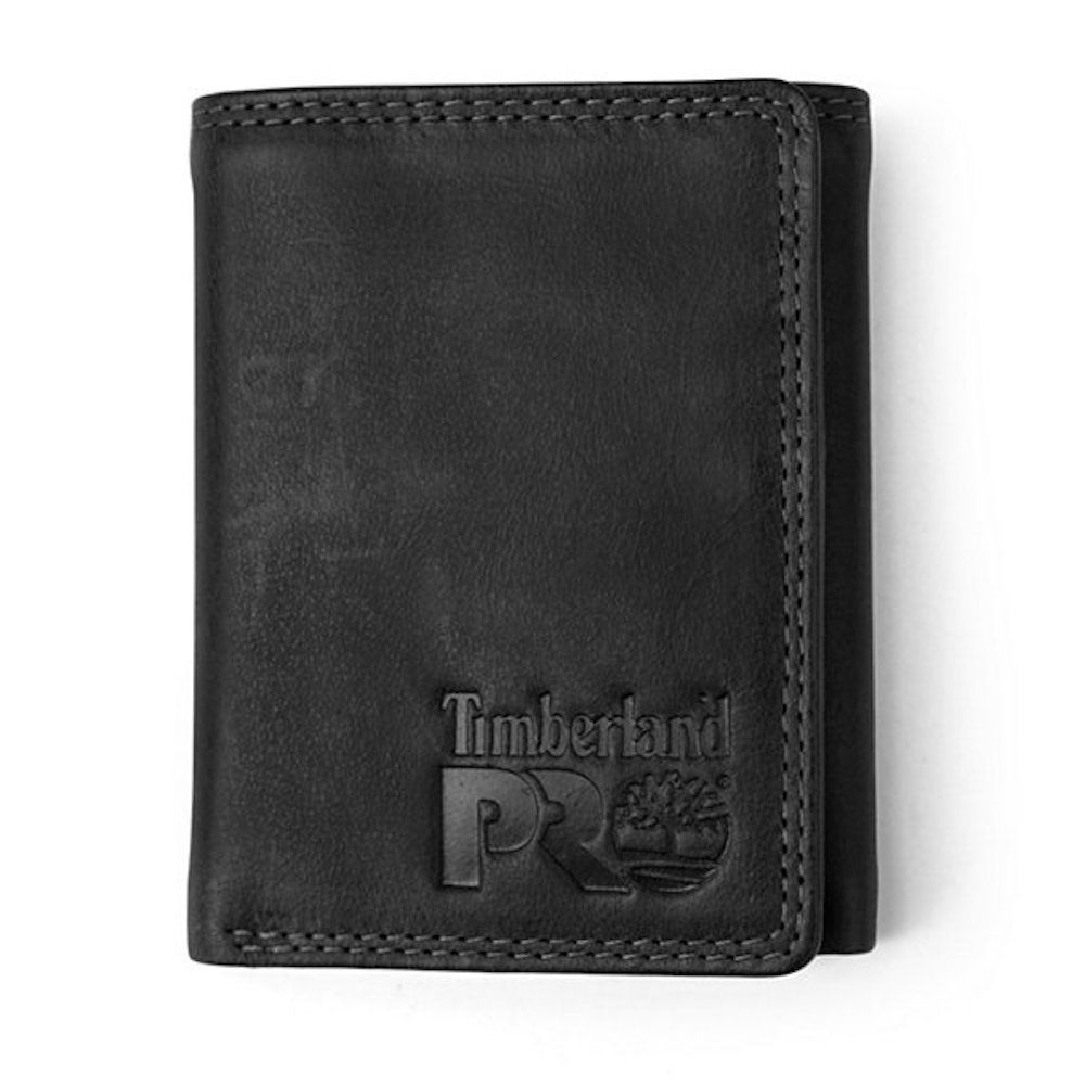 Timberland PRO Men's Leather RFID Wallet with Removable Flip Pocket Card Carrier， Black/Brandy， One Size [ブラック/ブランデー] [One Size]