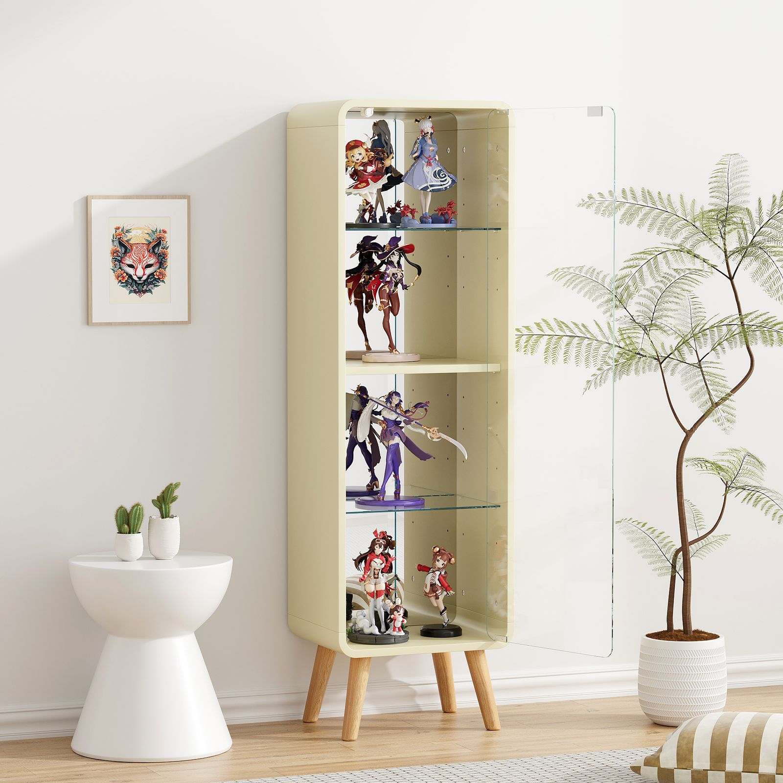 1/43展示15台可能・マホガニー・3層式ディスプレーBOX / ネオジオラマ