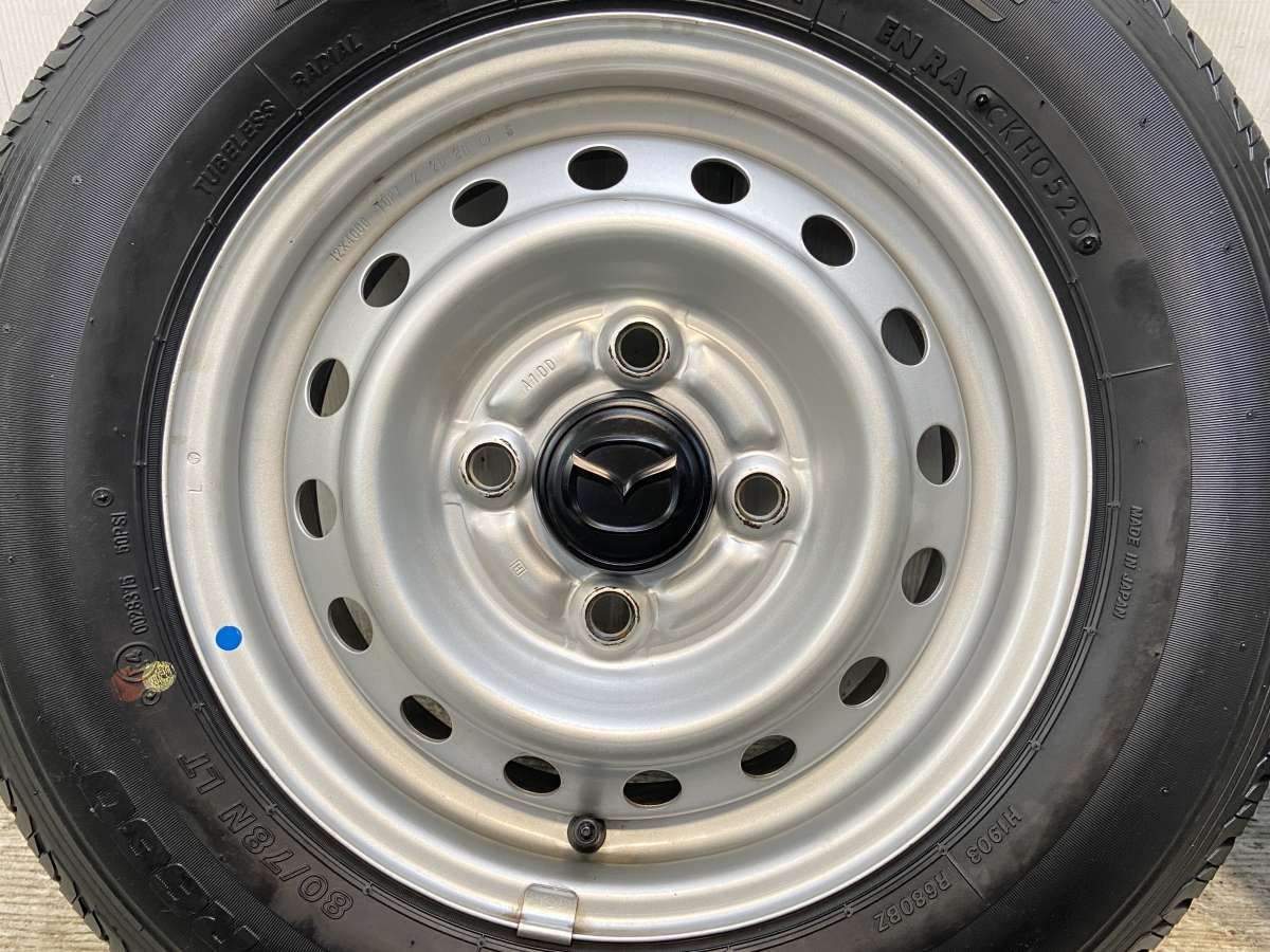 145/80R12 80/78LT ブリヂストン エコピア R680 マツダ純正 12x4