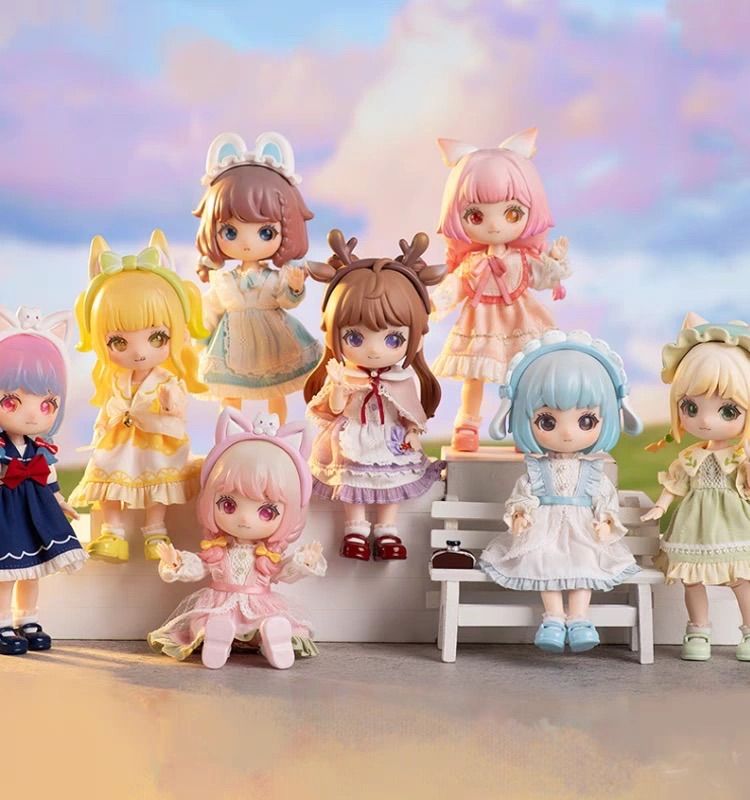 【開封済】LIRORO 莉洛洛 Season3 “夏日岛屿系列” “夏の島シリーズ” 1/12 BJD Doll 15cm 人形 人偶 置物 海外限定 ブラインドボックス 【モデル：全種類 Girl】8点