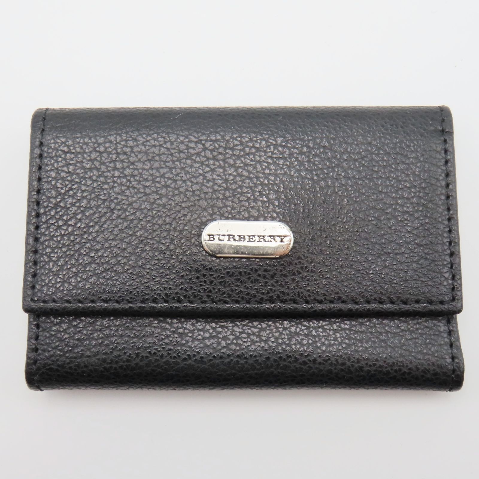 M10 BURBERRY バーバリー ロゴ レザ― 6連キーケース ブラック