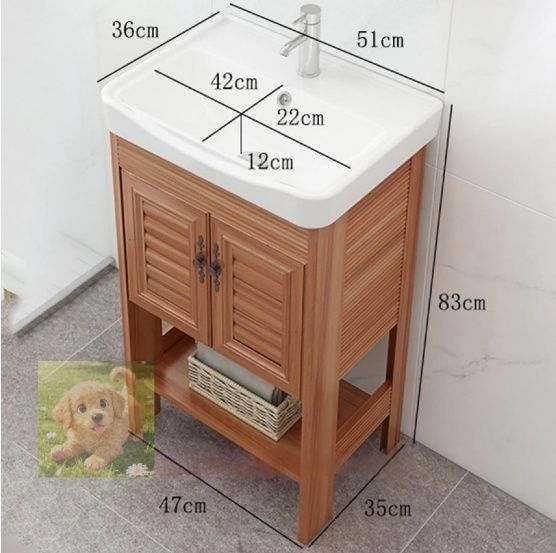 洗面台 手洗い器 家庭用 流し台 洗面化粧台 洗面ボウル バルコニーセラミックペデスタルベイスン 洗面器 浴室用51CM