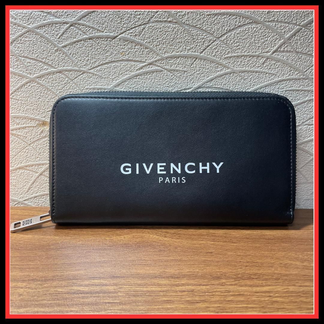 【極美品】 GIVENCHY ジバンシィ ジップラウンド長財布 レザー ブラック 極美品】 GIVENCHY ジバンシィ ジップラウンド長財布 レザー ブラック