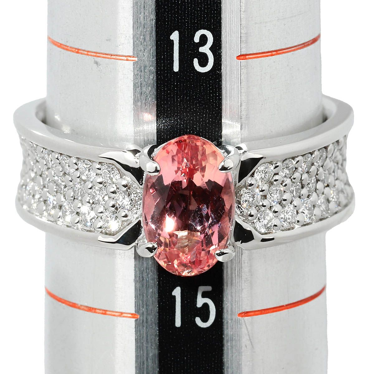 インペリアルトパーズ 1.684ct ダイヤモンド 0.48ct プラチナ Pt900 