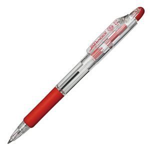(まとめ) ゼブラ 油性ボールペン ジムノック 0.5mm 赤 KRBS-100