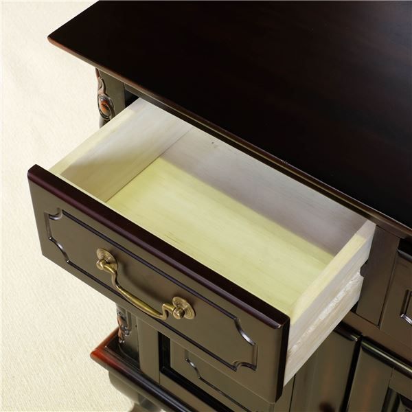 キャビネット 収納棚 約幅75×奥行40×高さ85.5cm ブラウン 木製 引き出し 脚付き 完成品 リビング ダイニング ベッドルーム 代引不可 WWW_KANDAIZUMI_COM