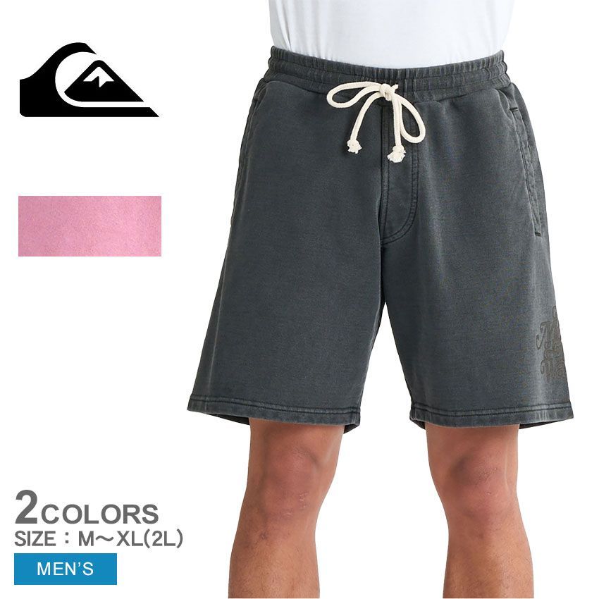 クイックシルバー ハーフパンツ QWS251001 メンズ TYPEFACE SWEAT SHORTS QUIKSILVER カラー:02.ブラック  品番：2443-0258