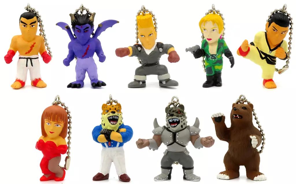 中古】キーホルダー 全9種セット 「鉄拳2 ディフォルメキーホルダー3