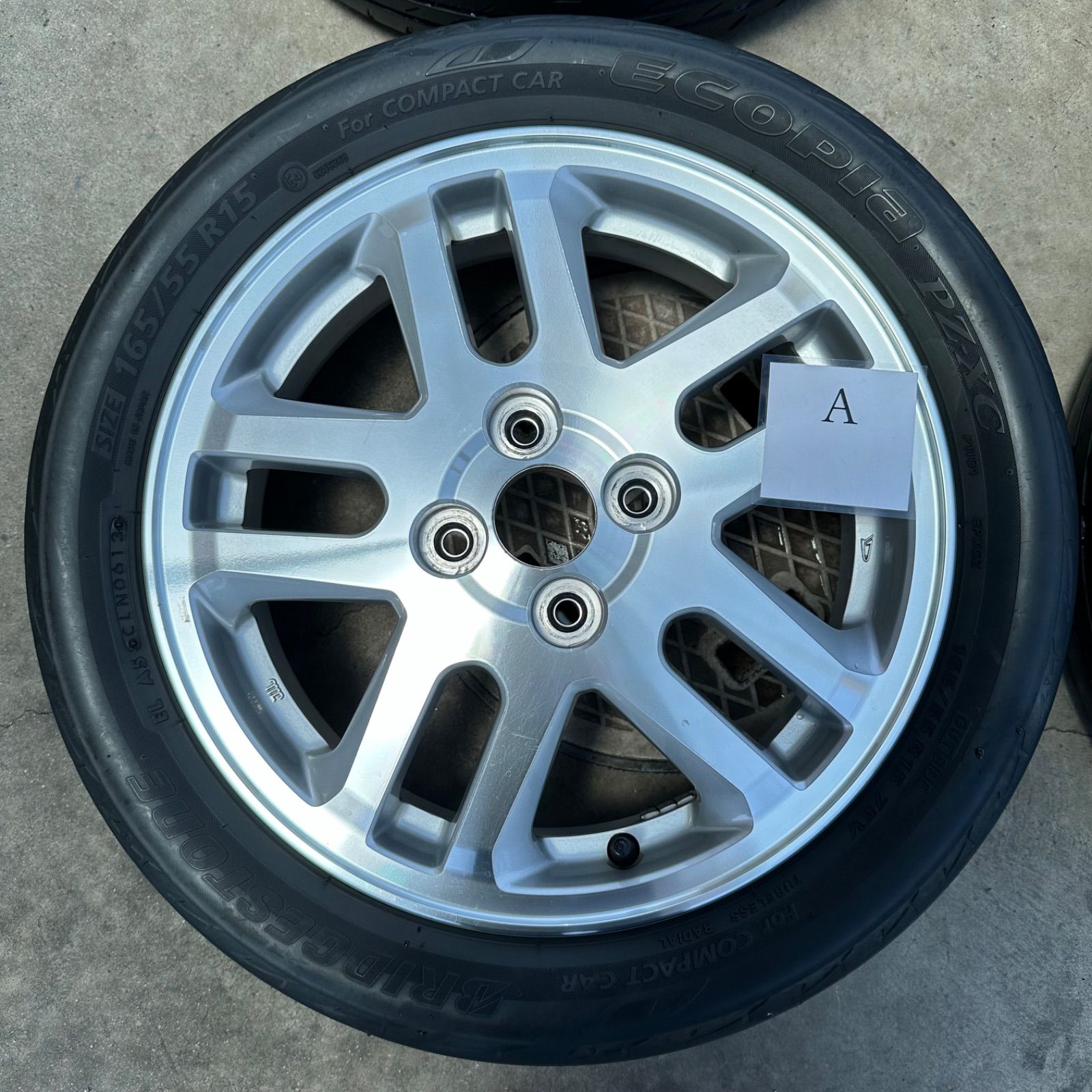 ダイハツ タイヤ付き 純正ホイール 15インチ 165/55r15 エコピア