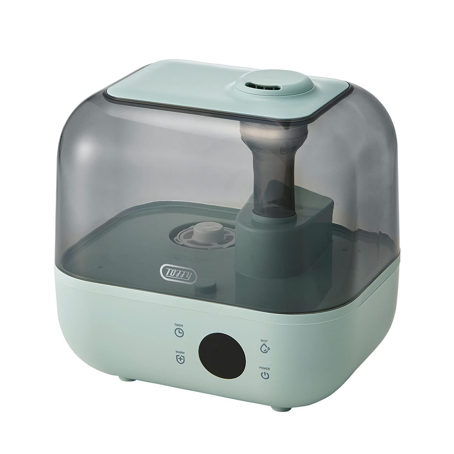 新品 【Toffy/トフィー】 抗菌ハイブリッドアロマ加湿器＜4.7L＞ HF08 (ペールアクア) 上部給水式 長時間加湿 ロングノズル 自動湿度コントロール機能 タイマー付き アロマオイル・アロマウォーター対応 抗菌加工 HF08-PA