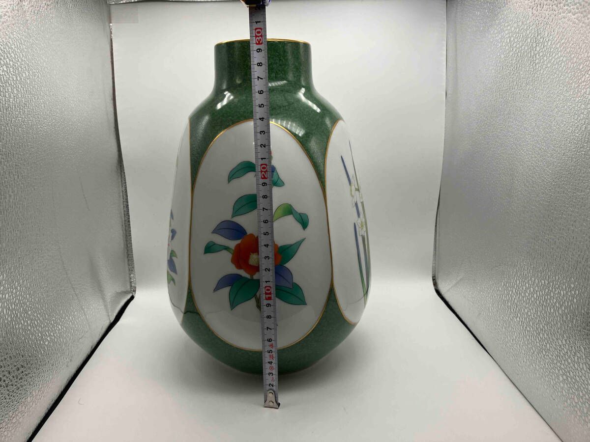 香蘭社 花瓶 〝茶席の花” 箱なし ※底面に汚れがあり、金彩の剥がれや