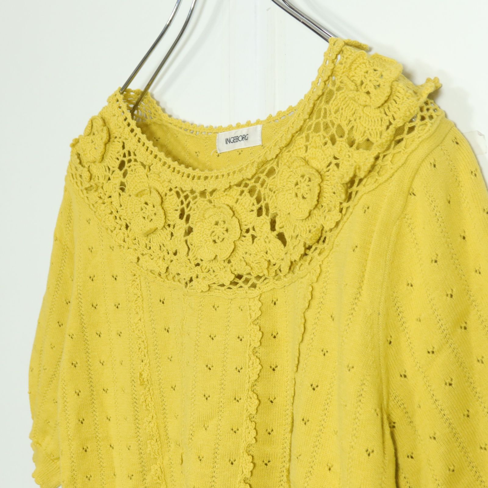 【美品】インゲボルグ、Ａラインニット 美品】インゲボルグ、Aラインニット