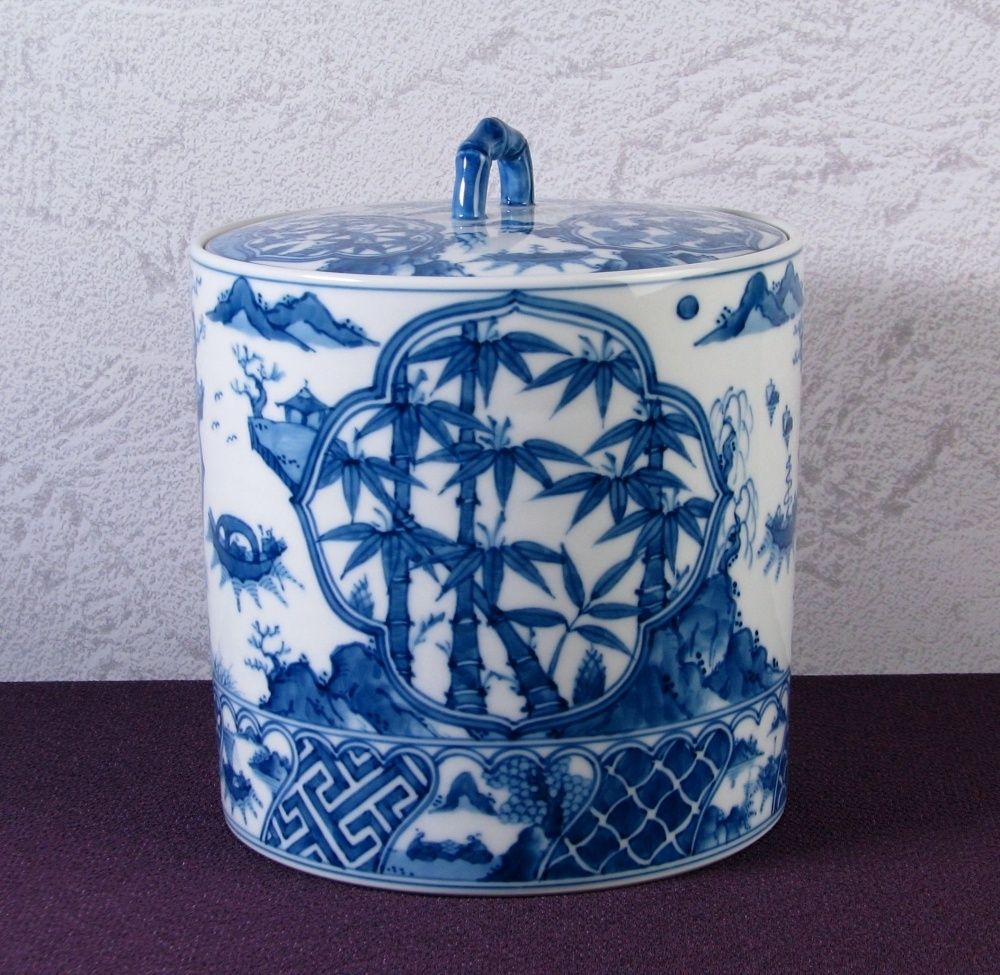 小峠葛芳作 丹山窯 祥瑞手寸胴水指 極美品 共箱・共布・栞付