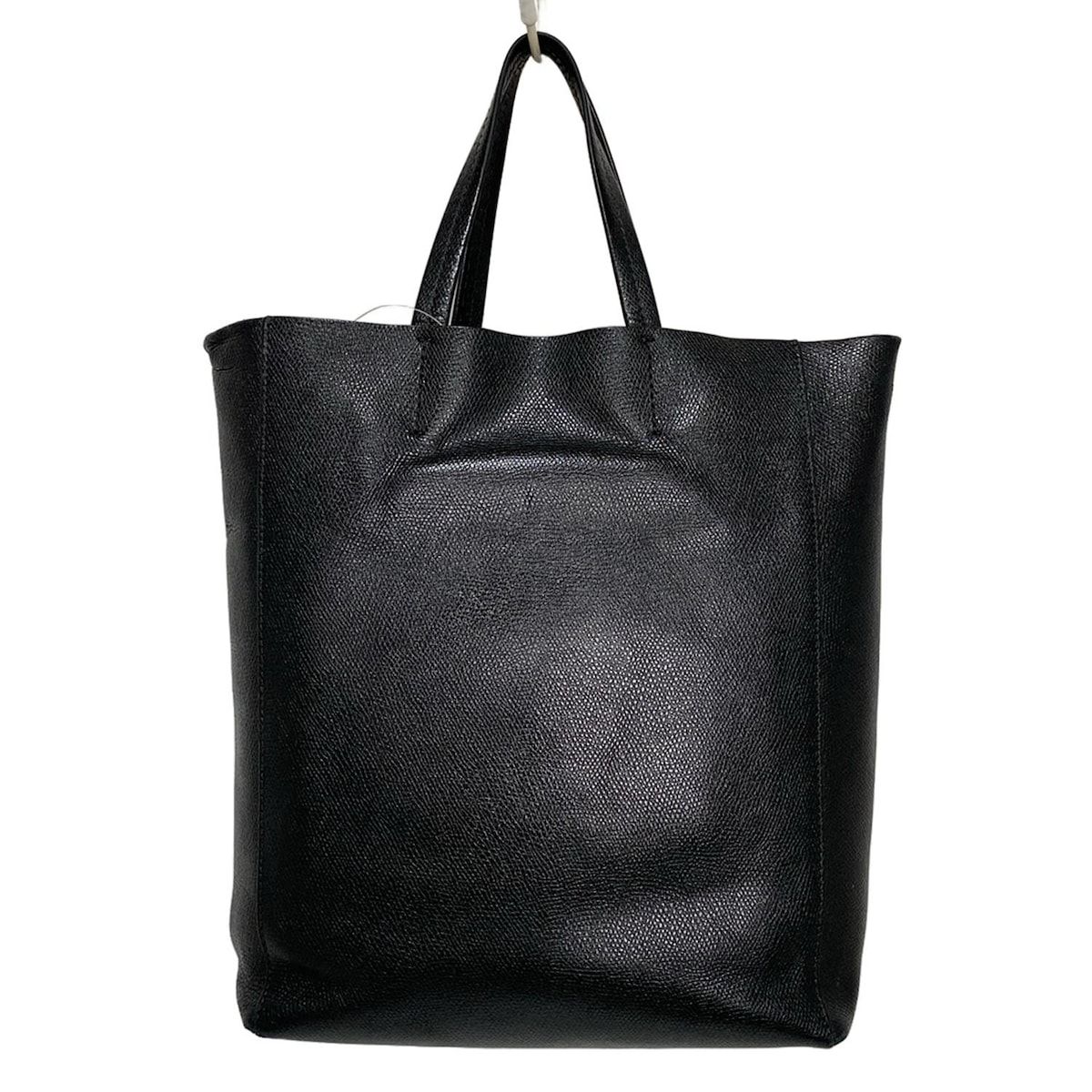 お値下げ新型ロゴ　CELINE ブラック レザー トートバッグ　バーティカルカバ CELINE(セリーヌ) トートバッグ バーティカルカバスモール 黒