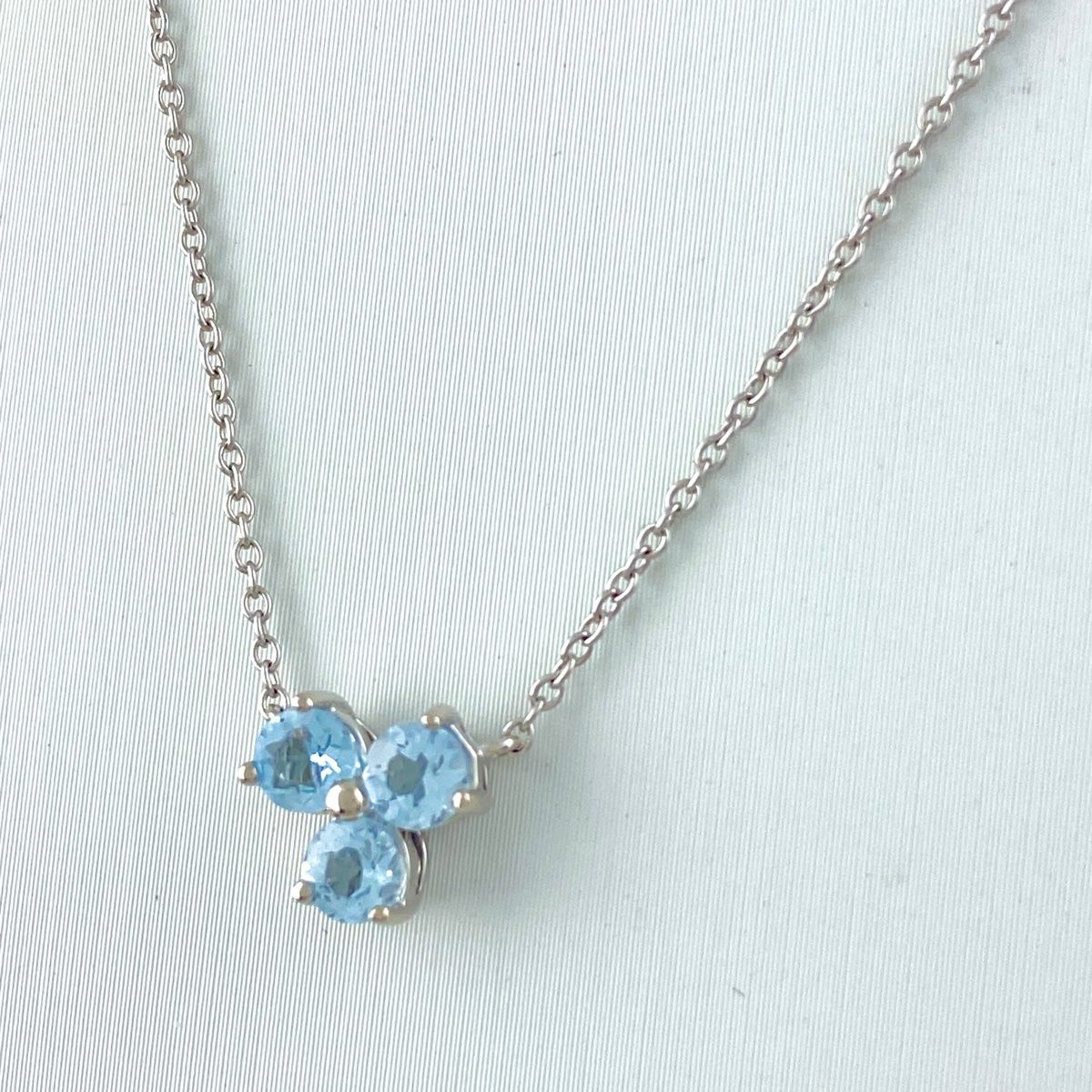 ティファニー TIFFANY&Co. アクアマリン デザインネックレス WG 