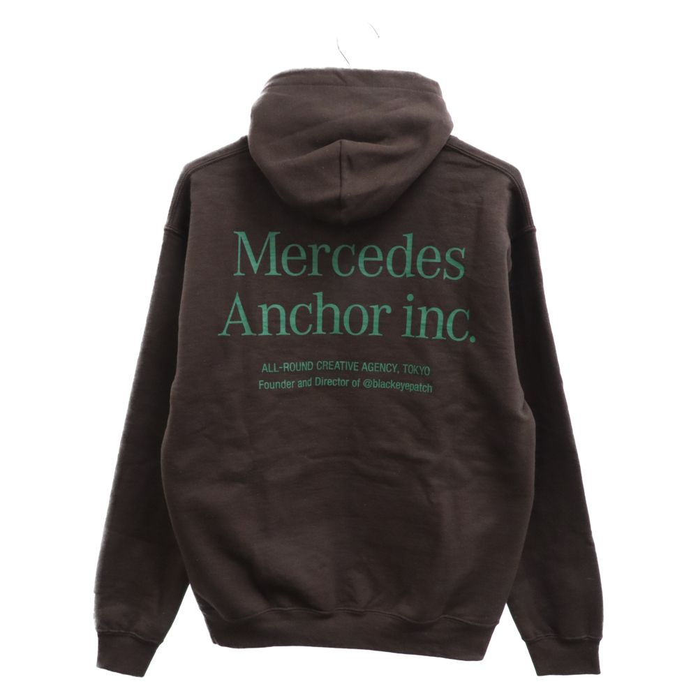 Mercedes Anchor Inc. (メルセデスアンカーインク) Hoodie Sweat ロゴプリント プルオーバーパーカー フーディースウェット ブラウン