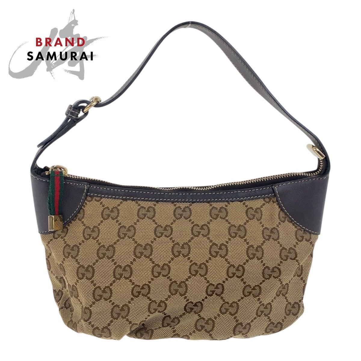 日本売り 美品 GUCCI ハンドバック アクセサリーポーチ シェリーライン 