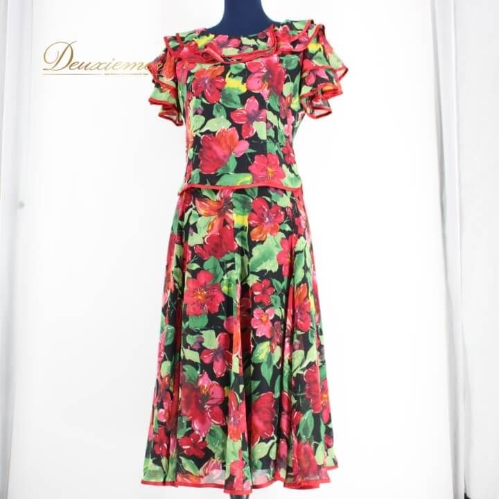 【美品 日本製社交ダンス衣装】上下セット レッスン パーティー SEKINE 美品 日本製社交ダンス衣装】トップス レッスンウェア グレー SEKINE