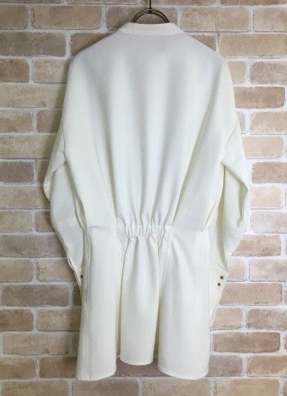 アメリヴィンテージ Ameri VINTAGE ウエストブラウジングブラウス シャツ バンドカラー 長袖 F 白 ホワイト 02220490340 レディース Ameri VINTAGE - アメリヴィンテージ ウエストブラウジング